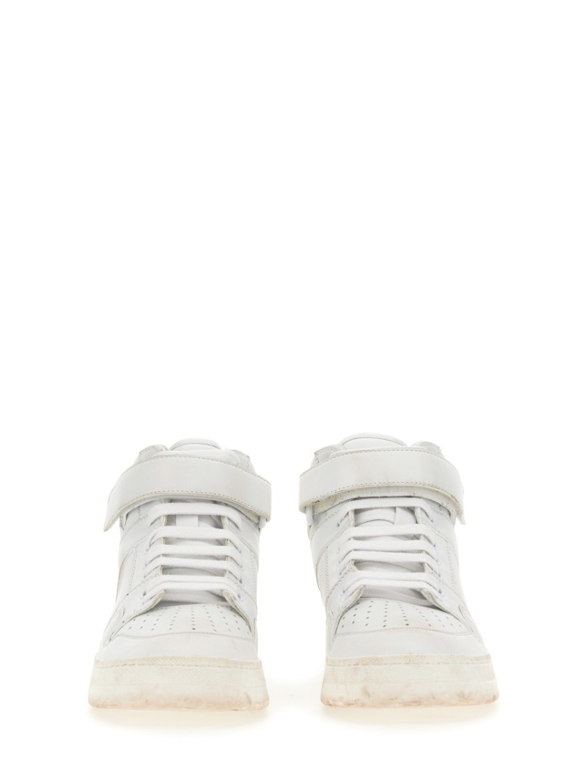 Lax High-Top Sneakers With Délavé Effect