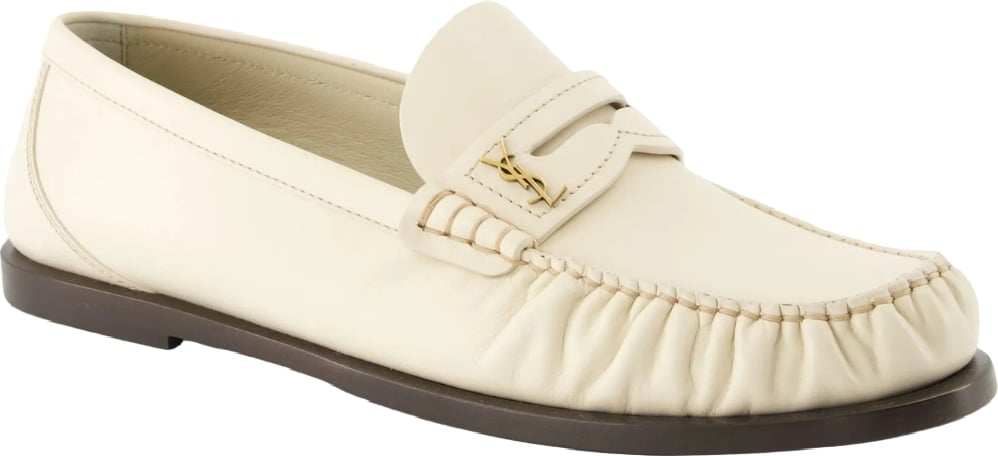 Black Laurent Moccasin Leather Flats
