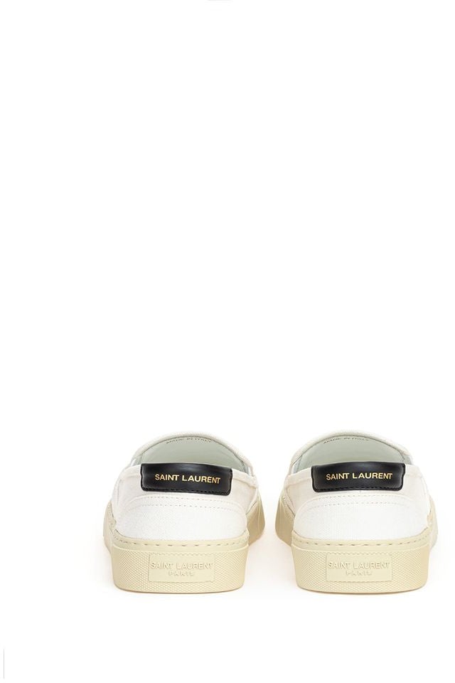 Saint Laurent White Cotton Low Top Sneakers