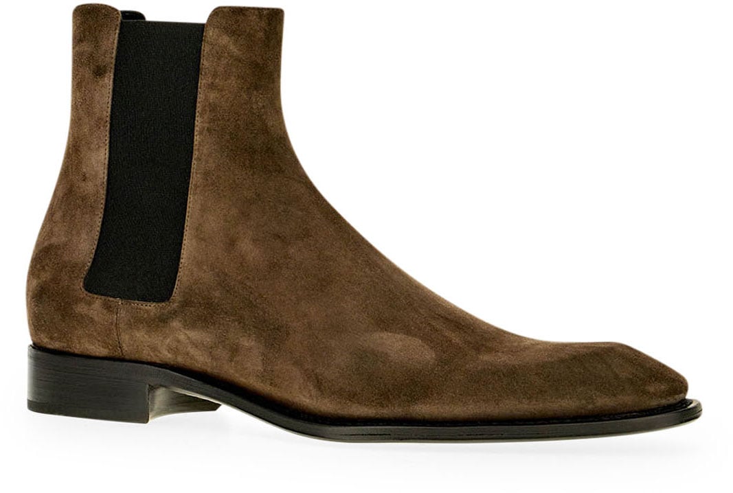 Saint Laurent Chocolate suede ankle boots
