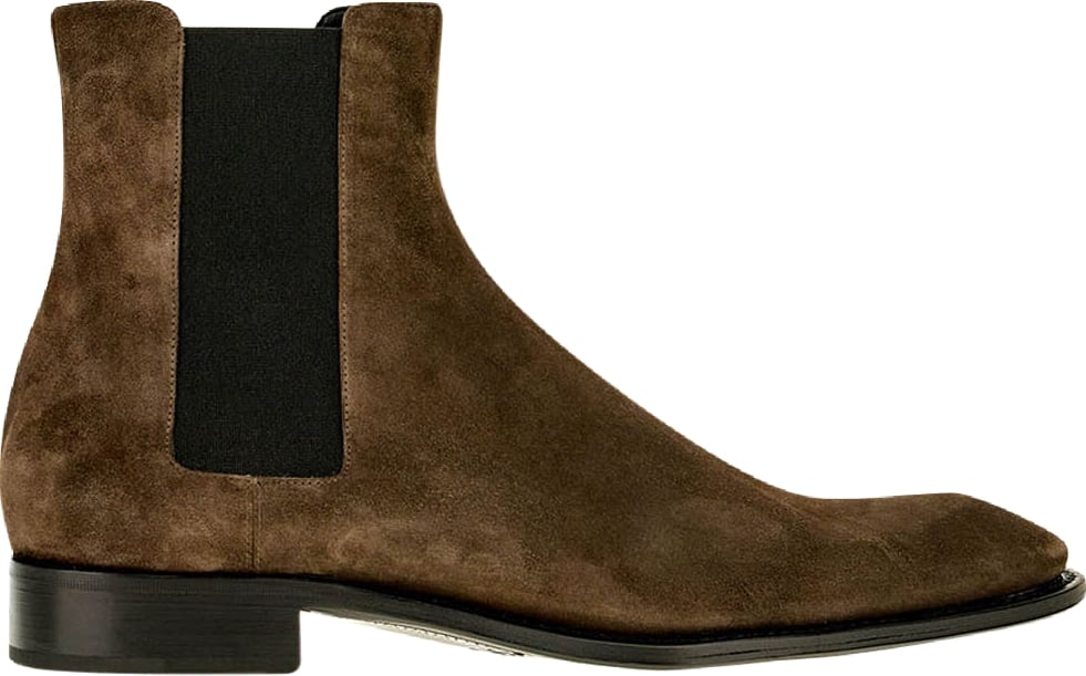 Saint Laurent Chocolate suede ankle boots