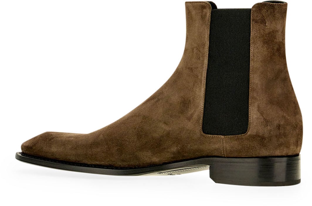 Saint Laurent Chocolate suede ankle boots