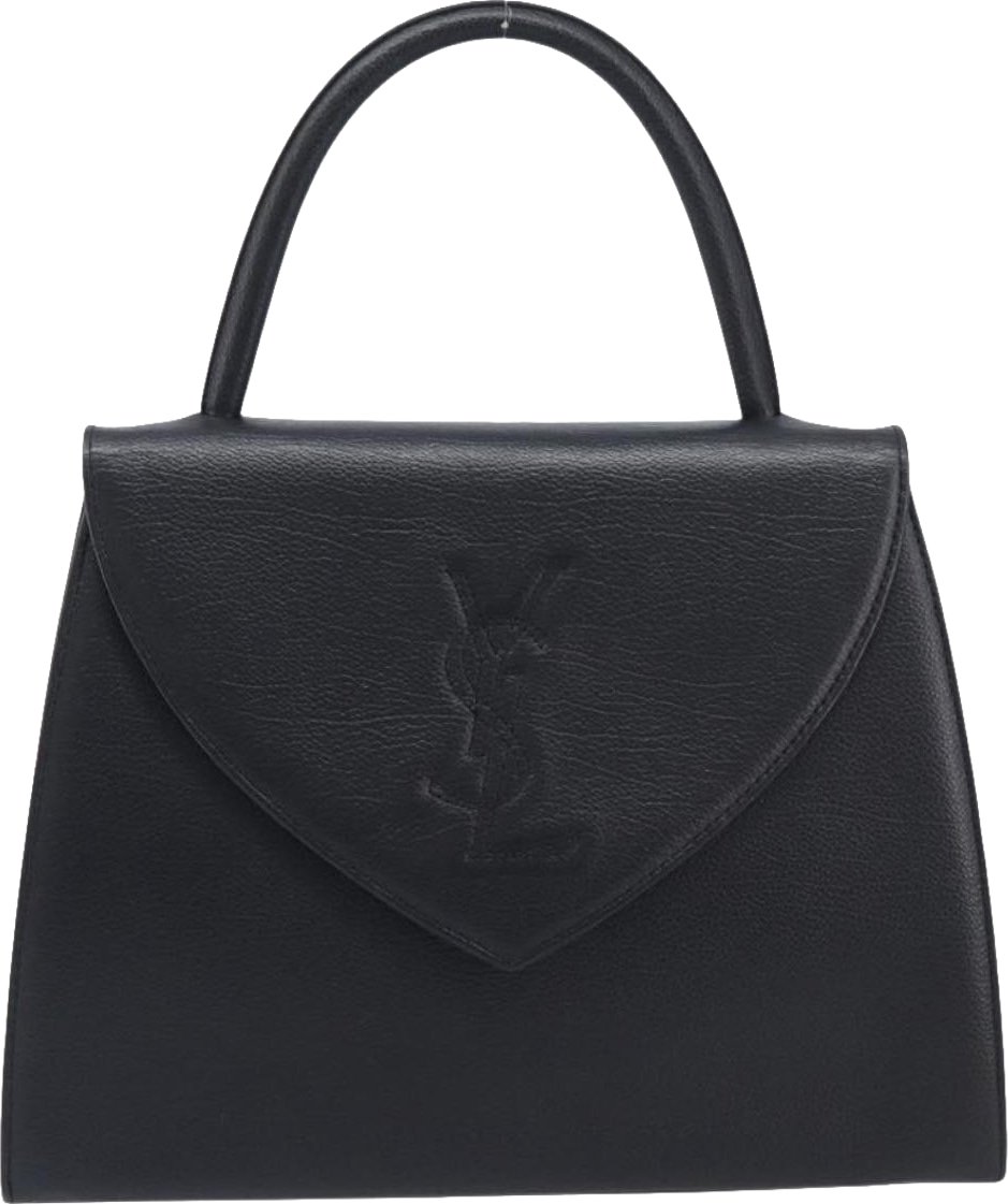 Saint Laurent Vintage Flap Top Handle Bag Caviar Leather