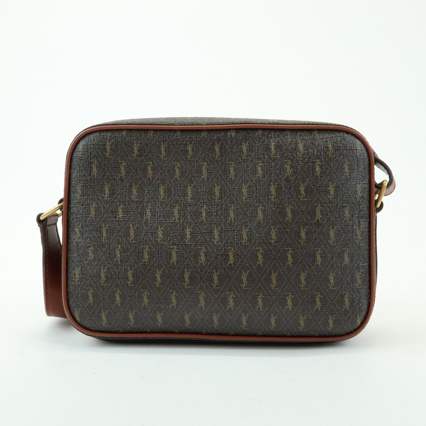 Saint Laurent Le Monogramme Camera Monogram All Over Coated Canvas and Leather Small