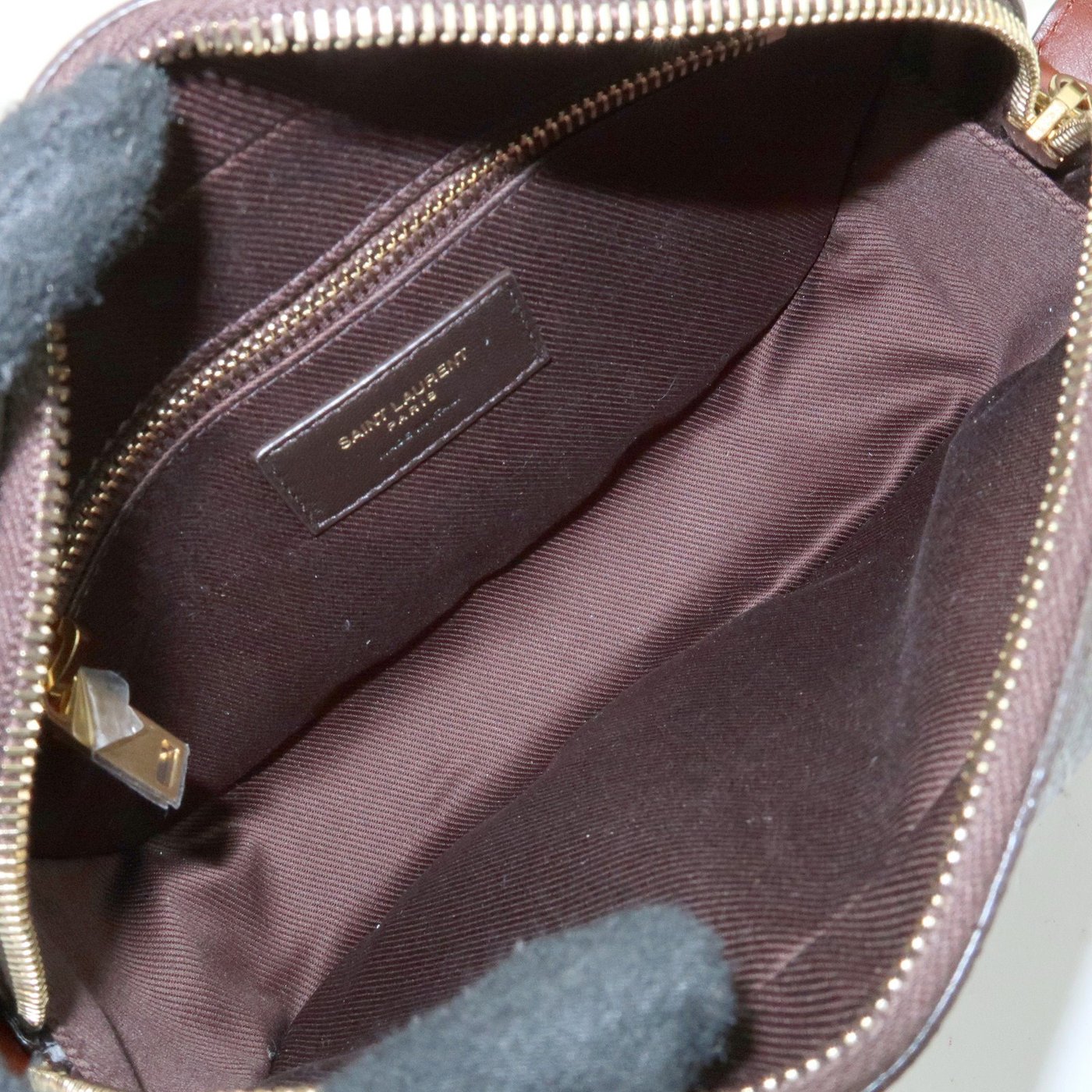 Saint Laurent Le Monogramme Camera Monogram All Over Coated Canvas and Leather Small