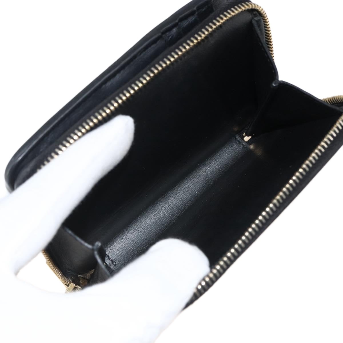 Saint Laurent Classic Monogram YSL Line Zip Around Leather