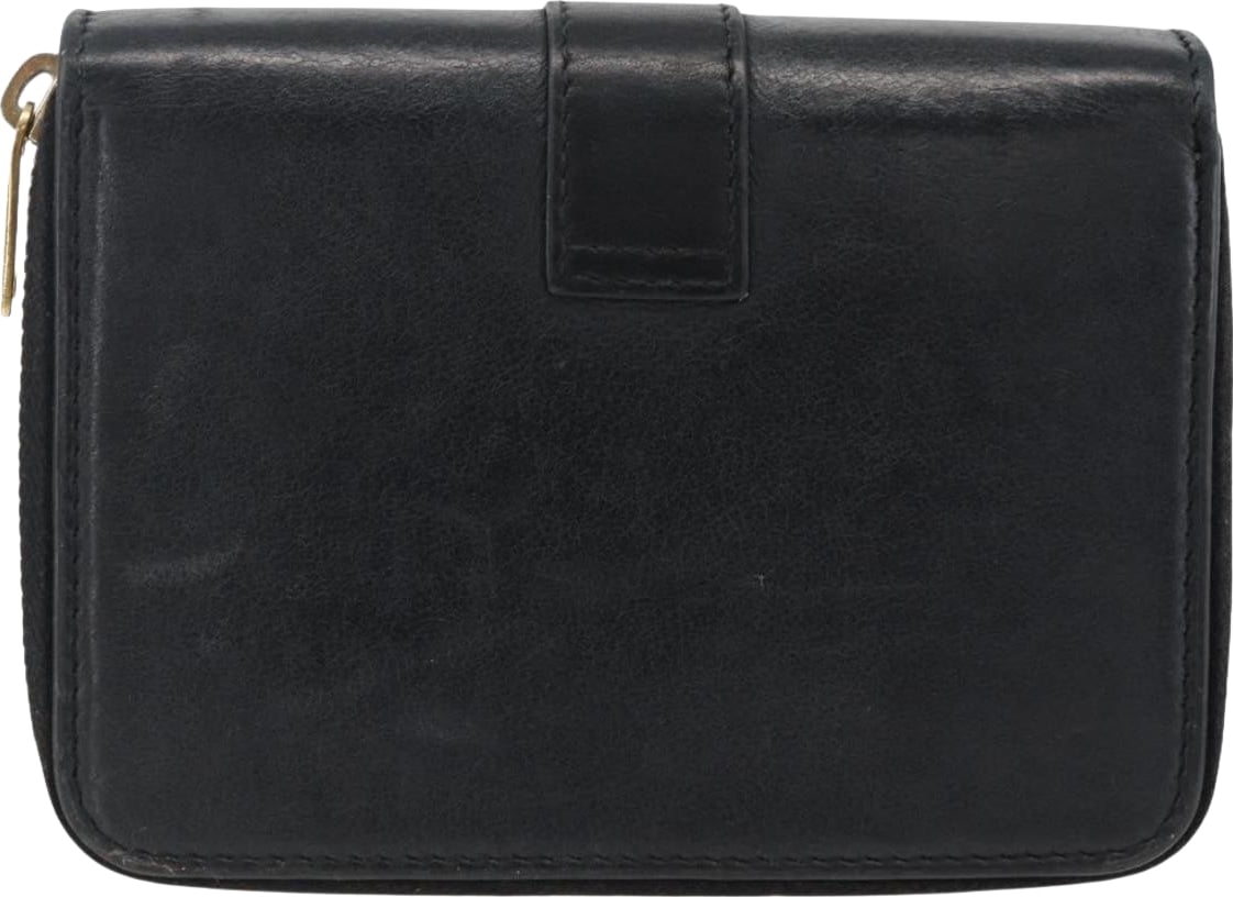 Saint Laurent Classic Monogram YSL Line Zip Around Leather