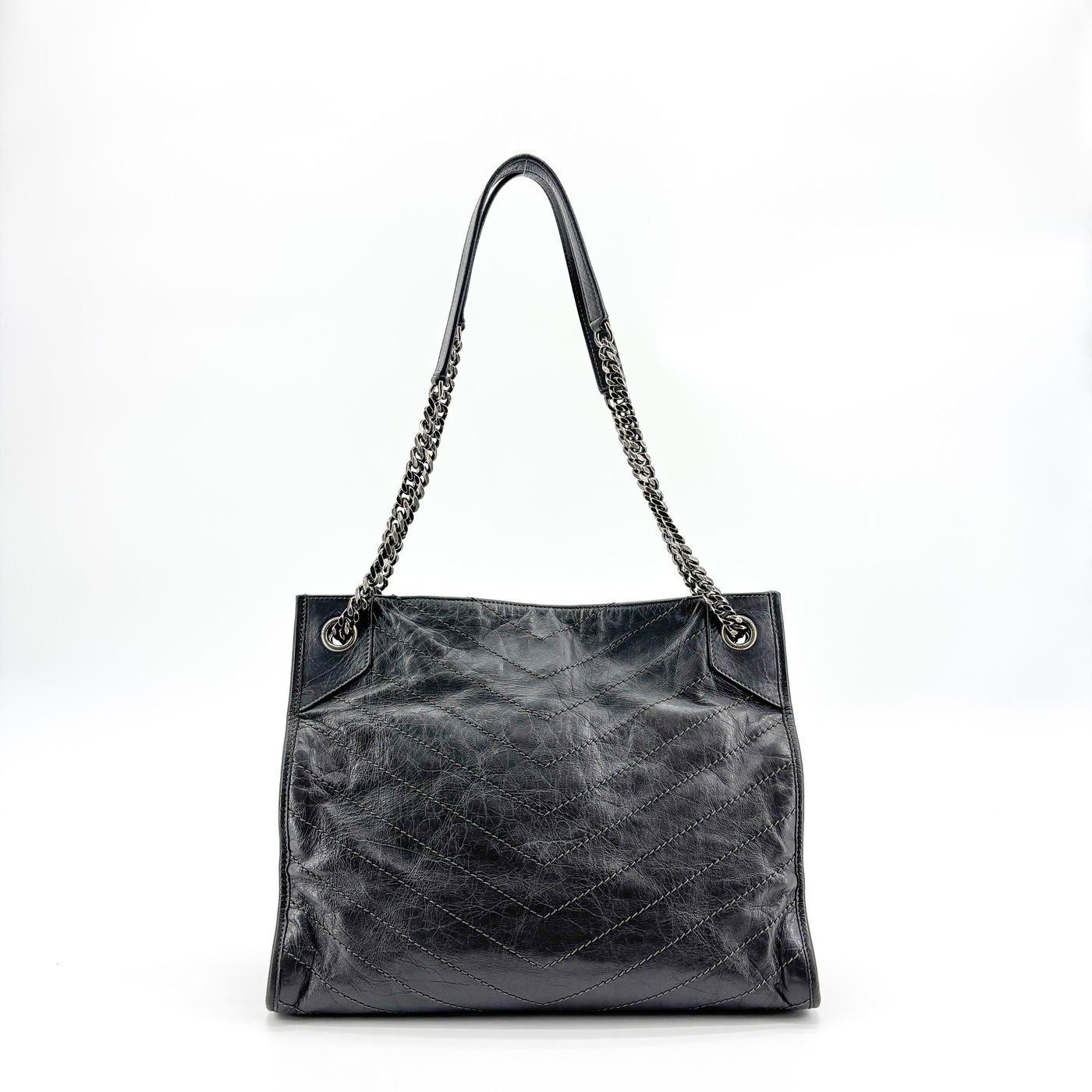 Saint Laurent Niki Shopping Matelasse Chevron Leather Medium