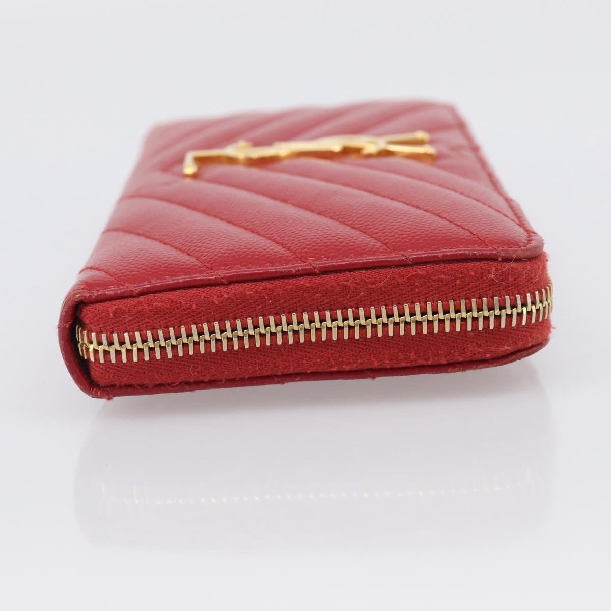 Saint Laurent Loulou Zip Around Matelasse Chevron Leather Long