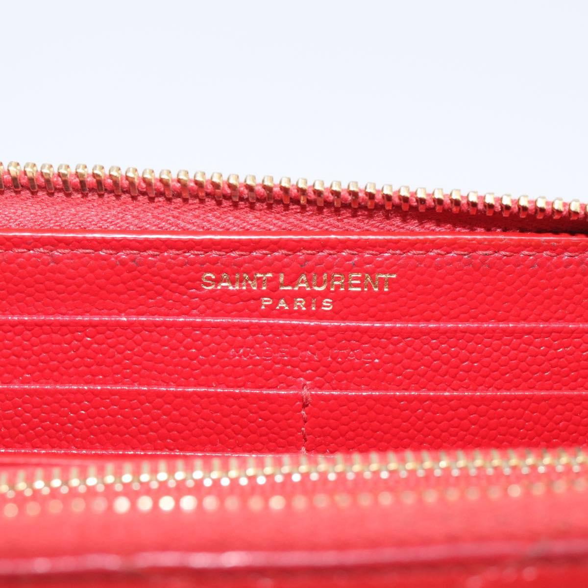 Saint Laurent Loulou Zip Around Matelasse Chevron Leather Long