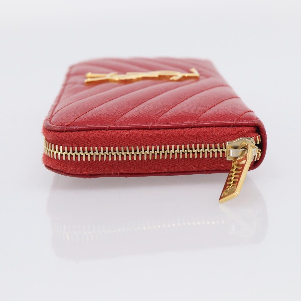 Saint Laurent Loulou Zip Around Matelasse Chevron Leather Long