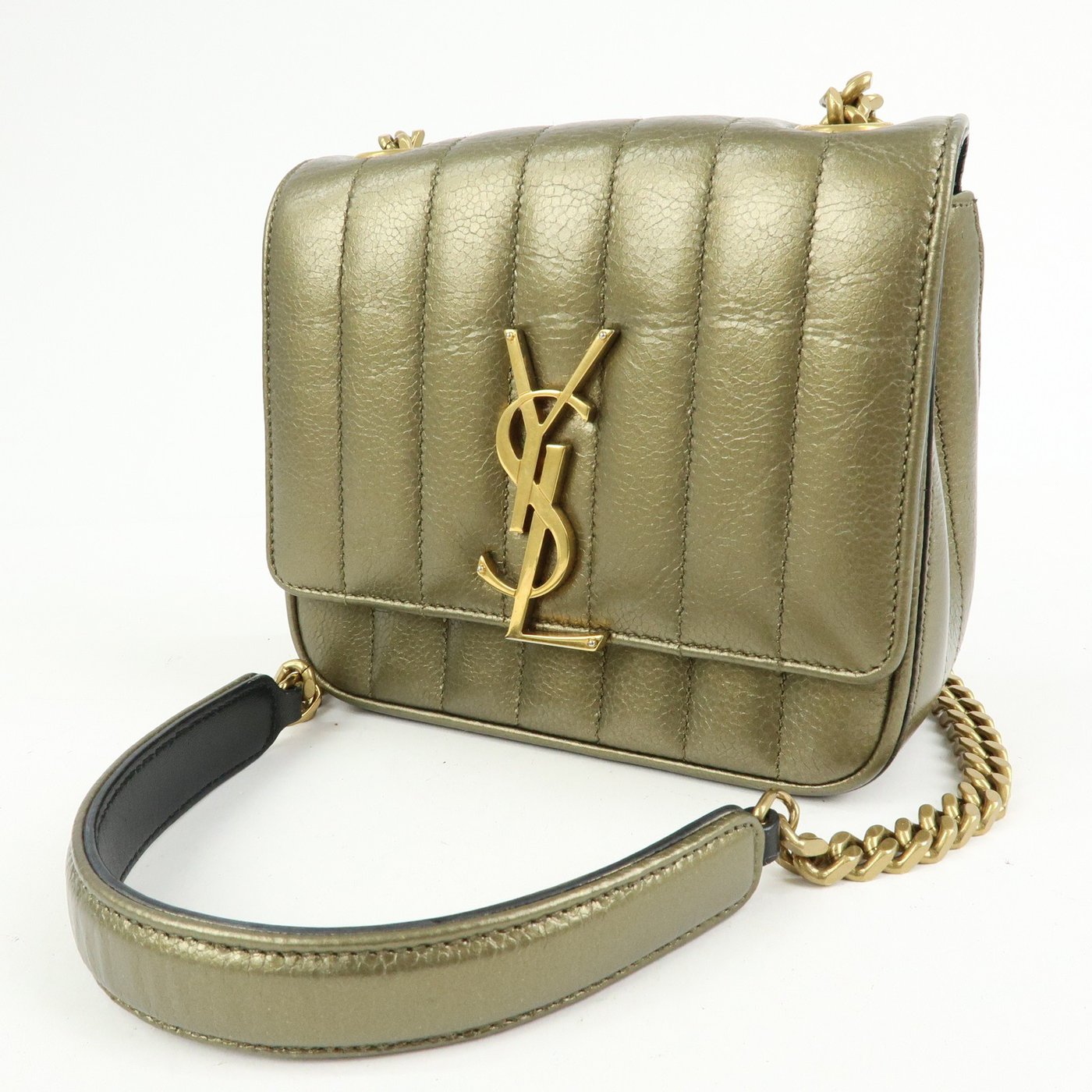 Saint Laurent Vicky Vertical Quilted Leather Medium