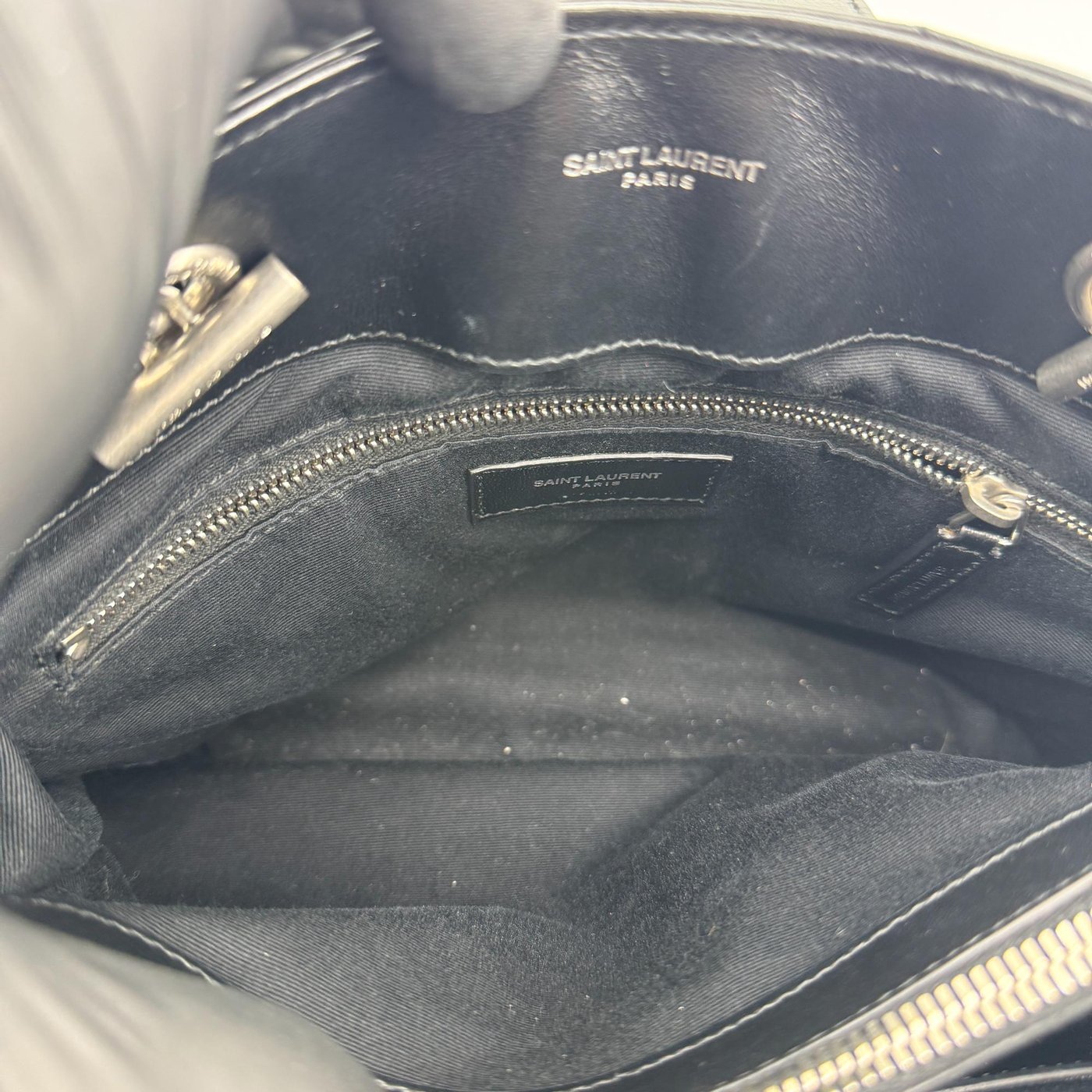 Saint Laurent Loulou Matelasse Chevron Leather Small