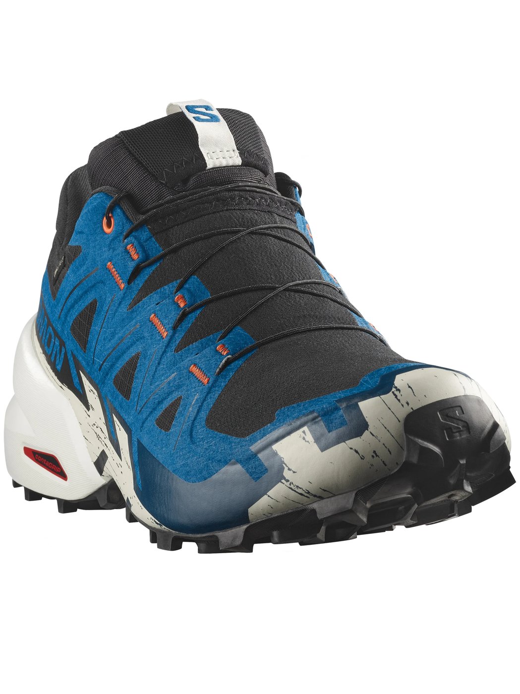 Trail Running Sneakers With Rugged Design And Vibrant Overlays