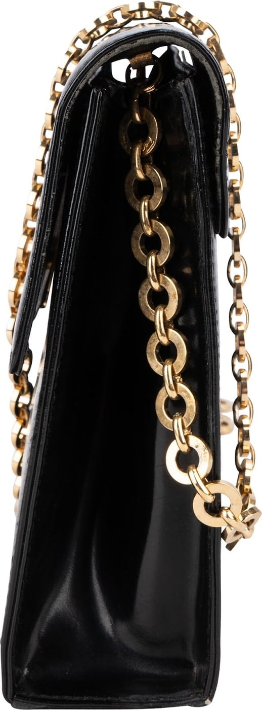 Salvatore Ferragamo Patent Leather Gancini Flap Crossbody Bag