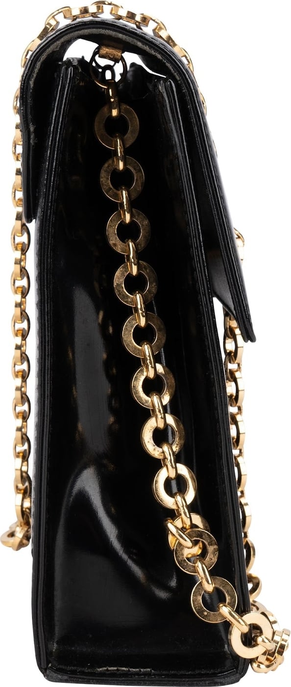 Salvatore Ferragamo Patent Leather Gancini Flap Crossbody Bag