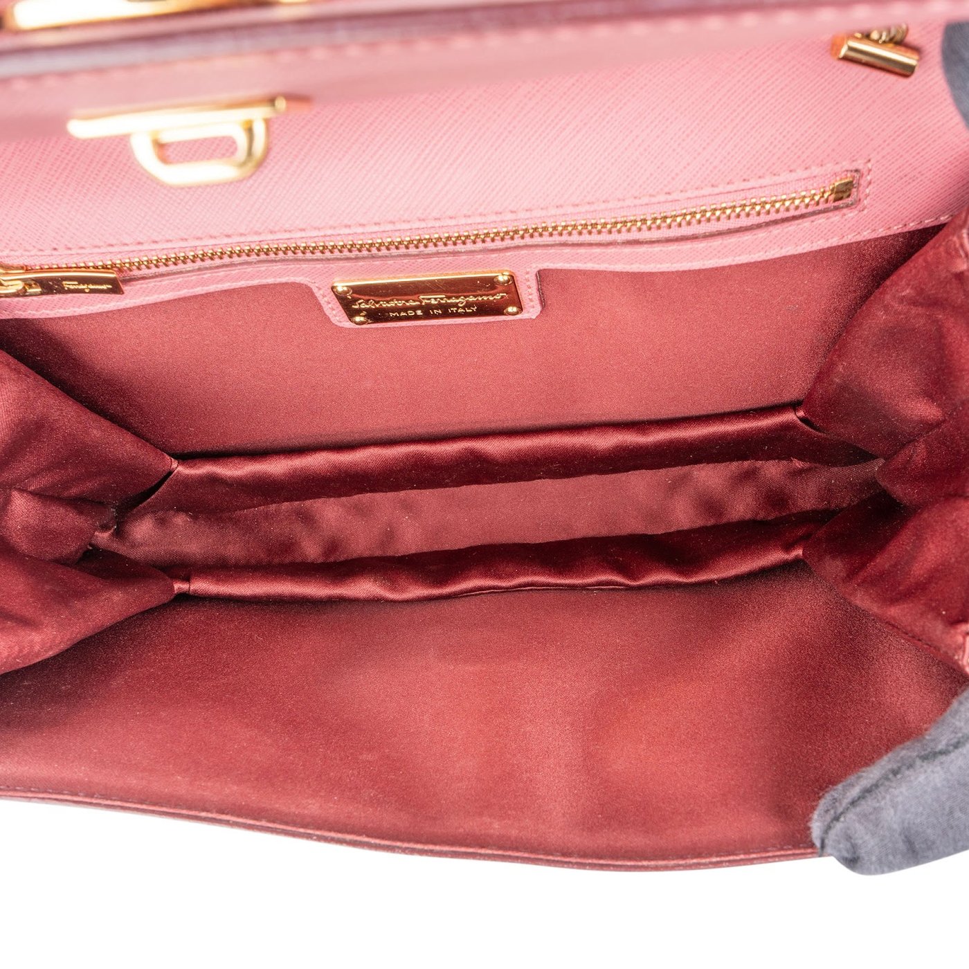 Salvatore Ferragamo Saffiano Leather Vara Bow Flap Crossbody Bag