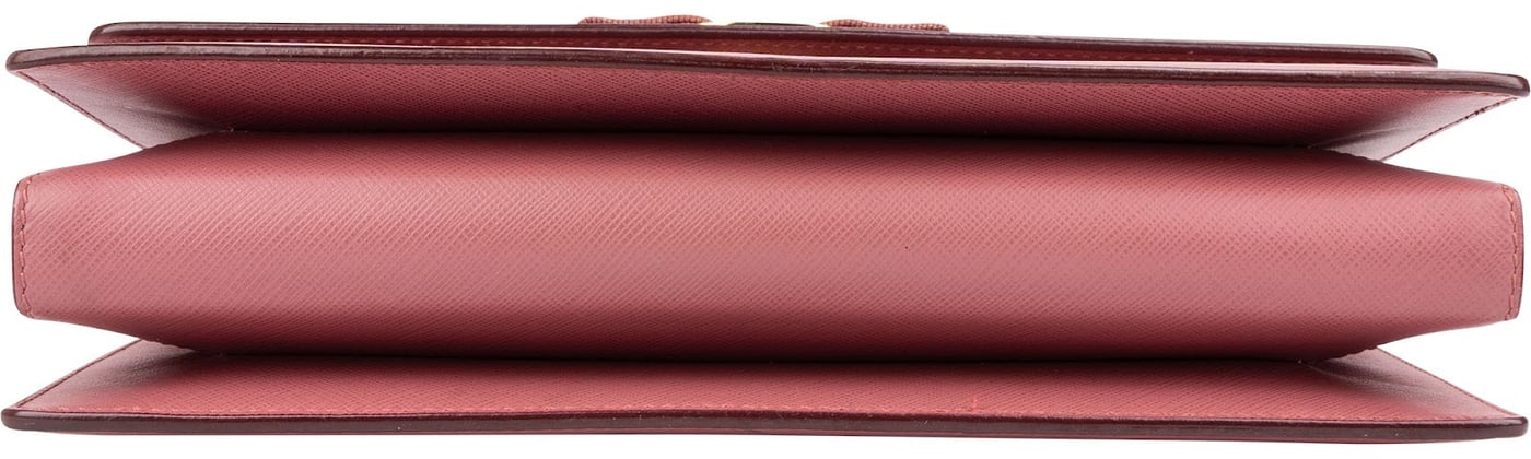 Salvatore Ferragamo Saffiano Leather Vara Bow Flap Crossbody Bag