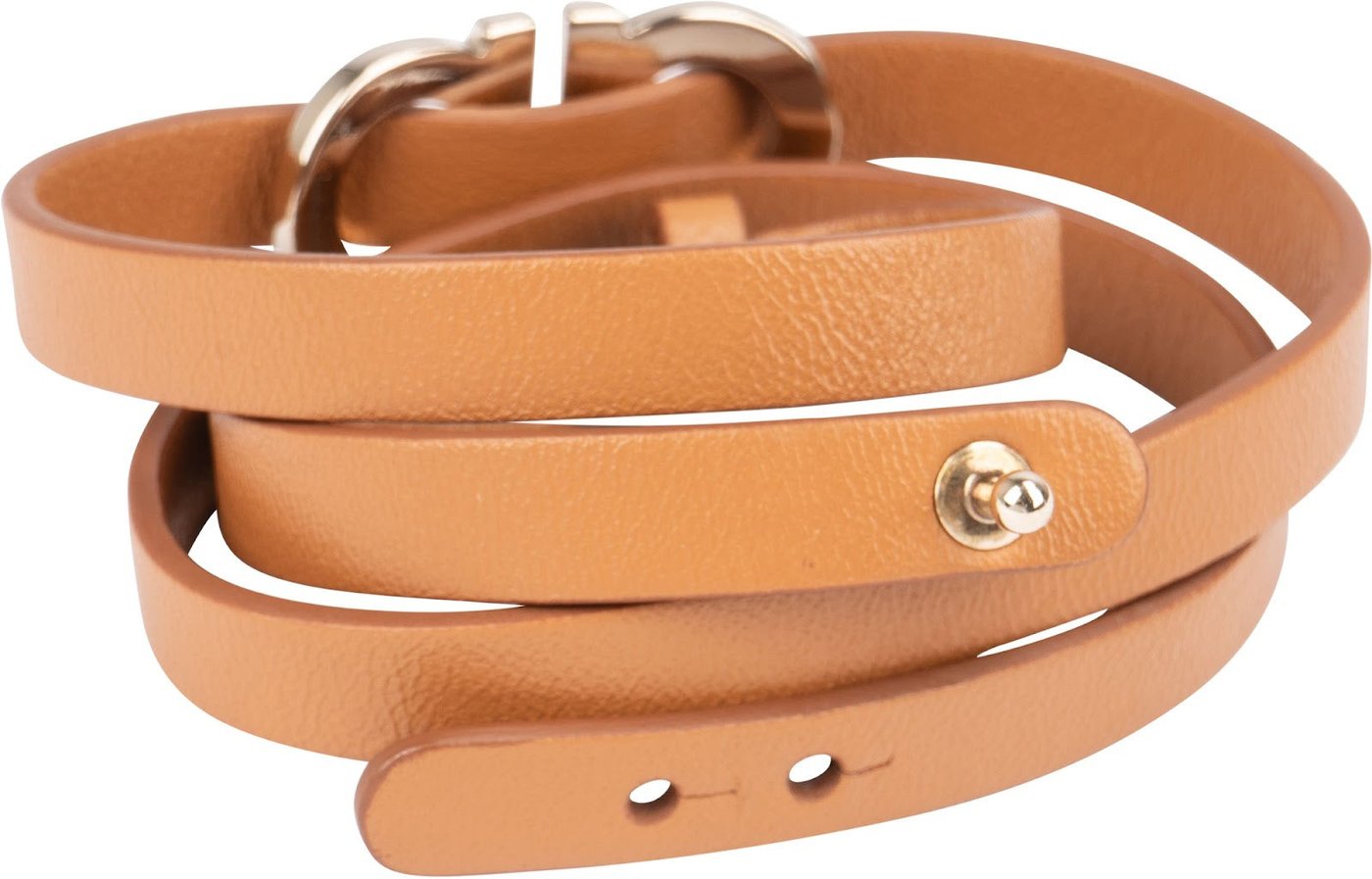 Salvatore Ferragamo Leather Gancini Triple Tour Bracelet