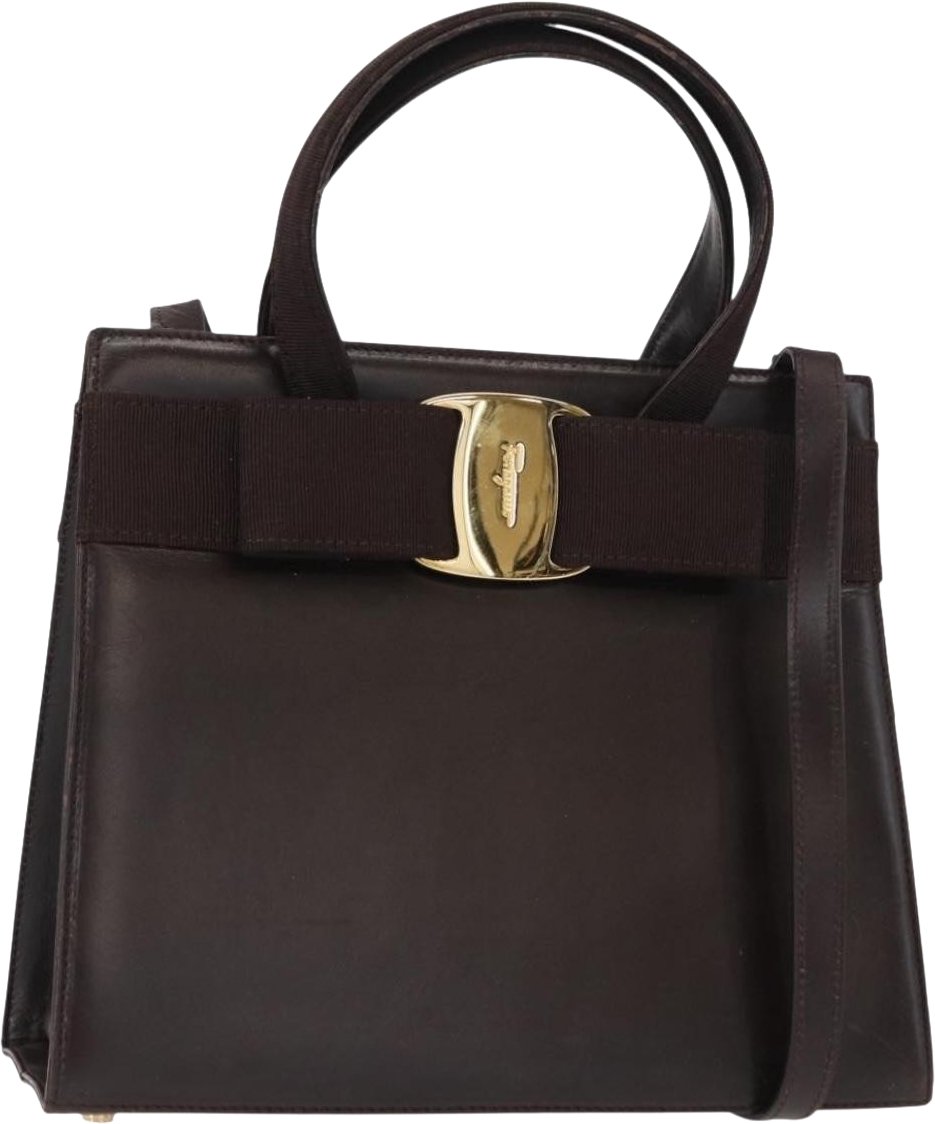 Salvatore Ferragamo Convertible Vara Bow Leather Small