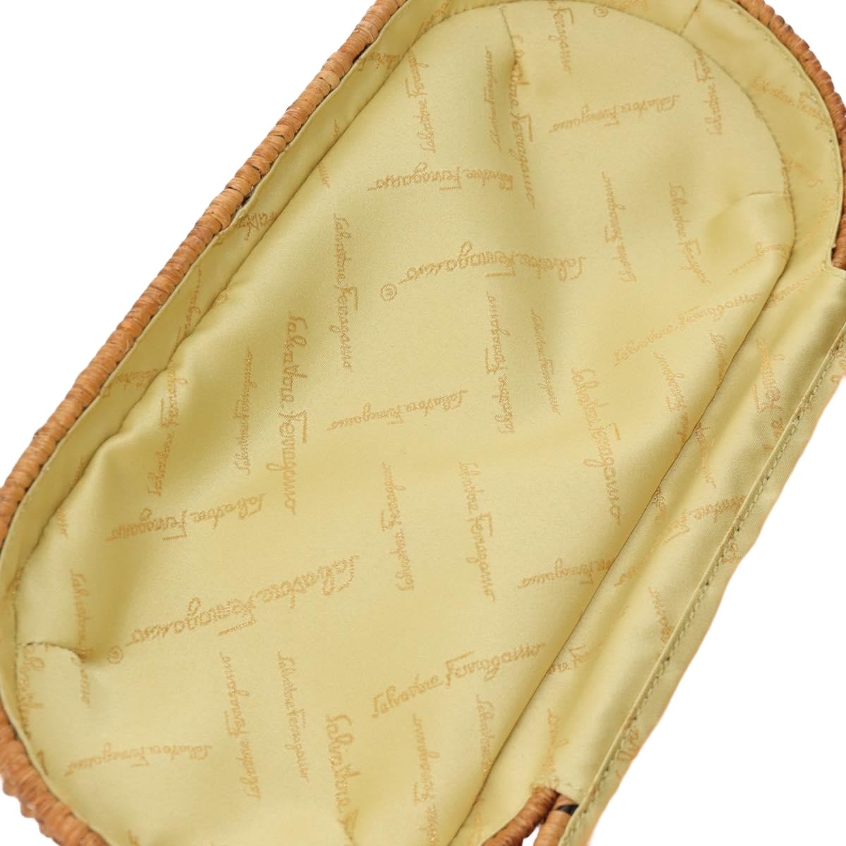 Salvatore Ferragamo Basket Gancini Leather and Wicker