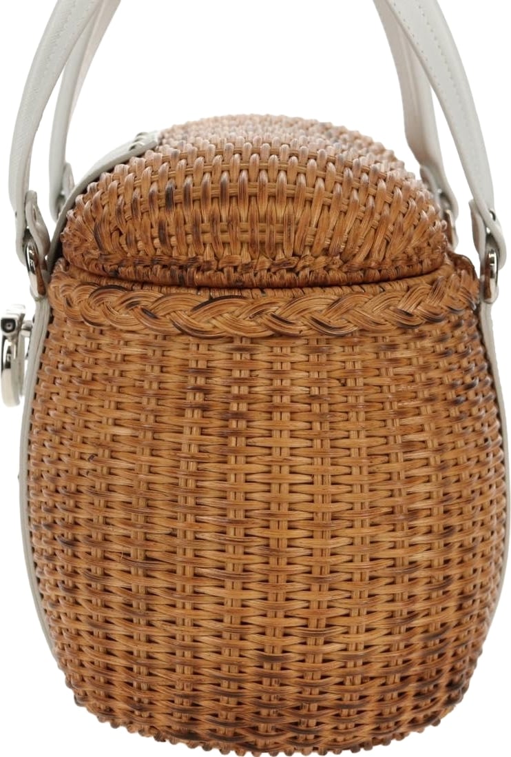 Salvatore Ferragamo Basket Gancini Leather and Wicker