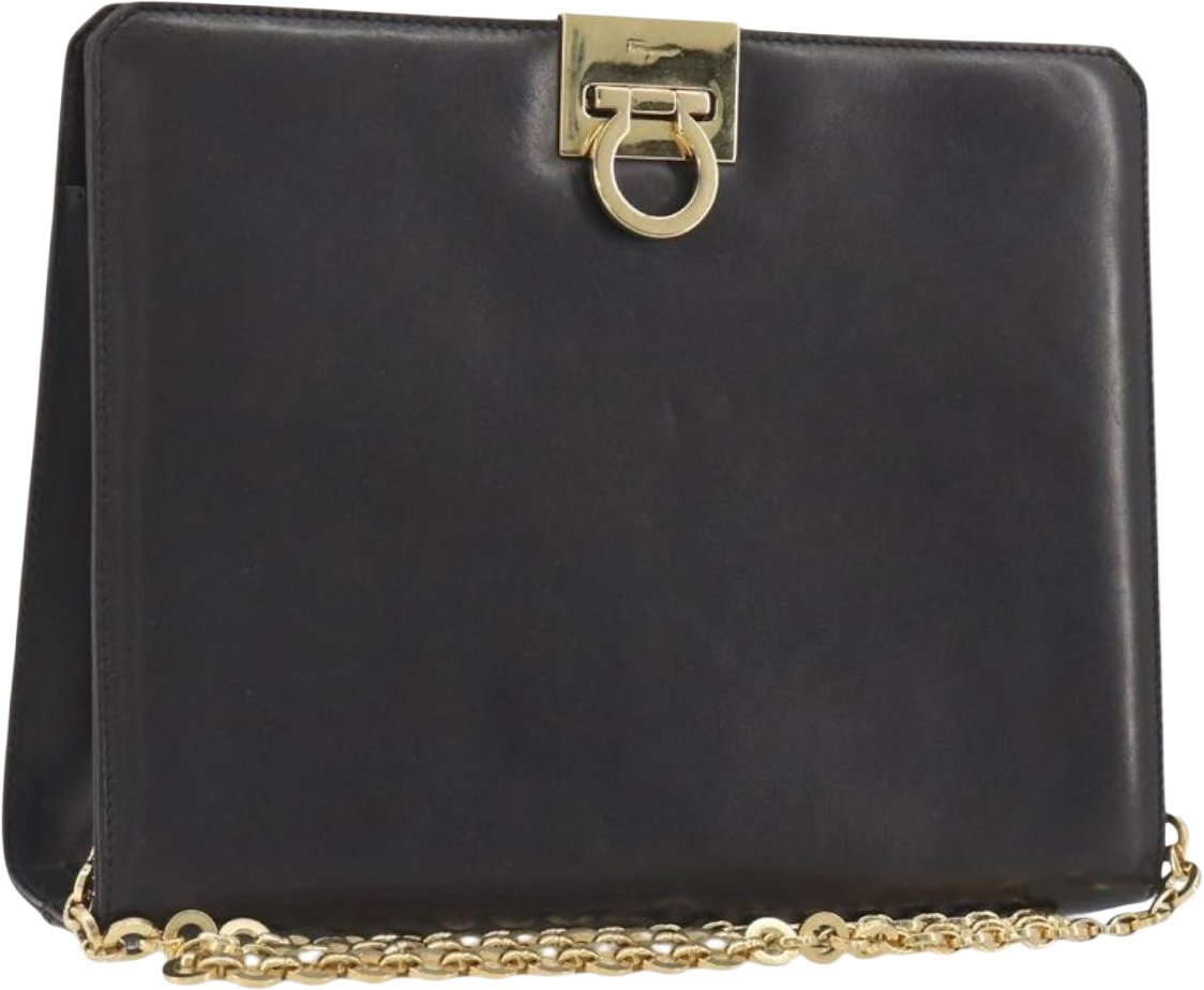 Salvatore Ferragamo Vintage Gancini Chain Leather Medium
