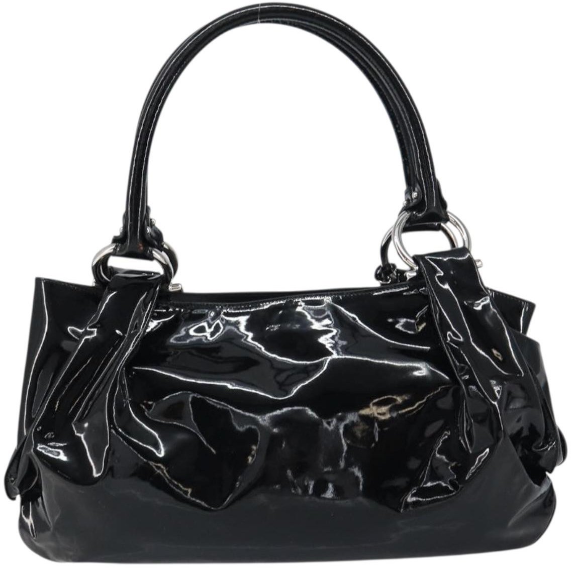 Salvatore Ferragamo Gancini Tote Patent Leather