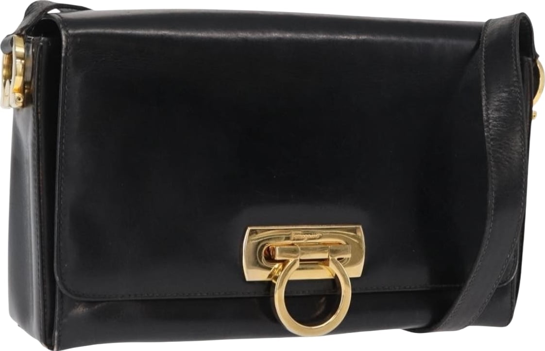 Salvatore Ferragamo Vintage Gancini Flap Leather Medium