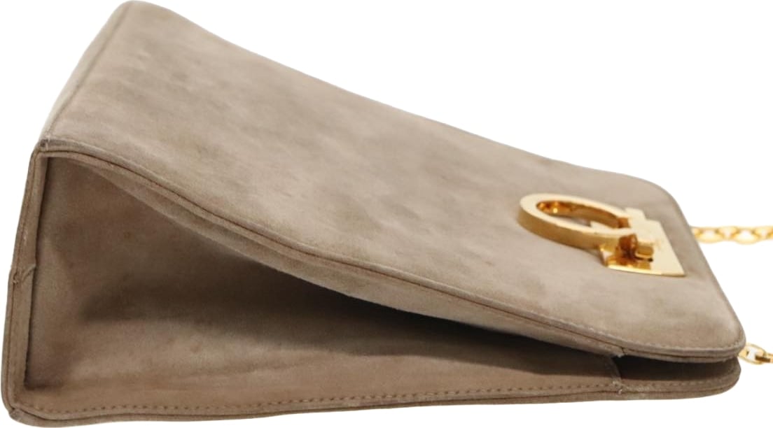 Salvatore Ferragamo Vintage Gancini Chain Suede Medium