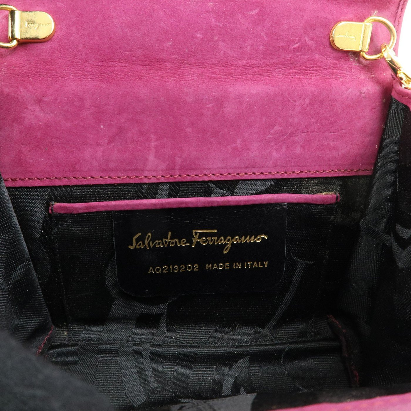 Salvatore Ferragamo Ginny Chain Waist Suede Small