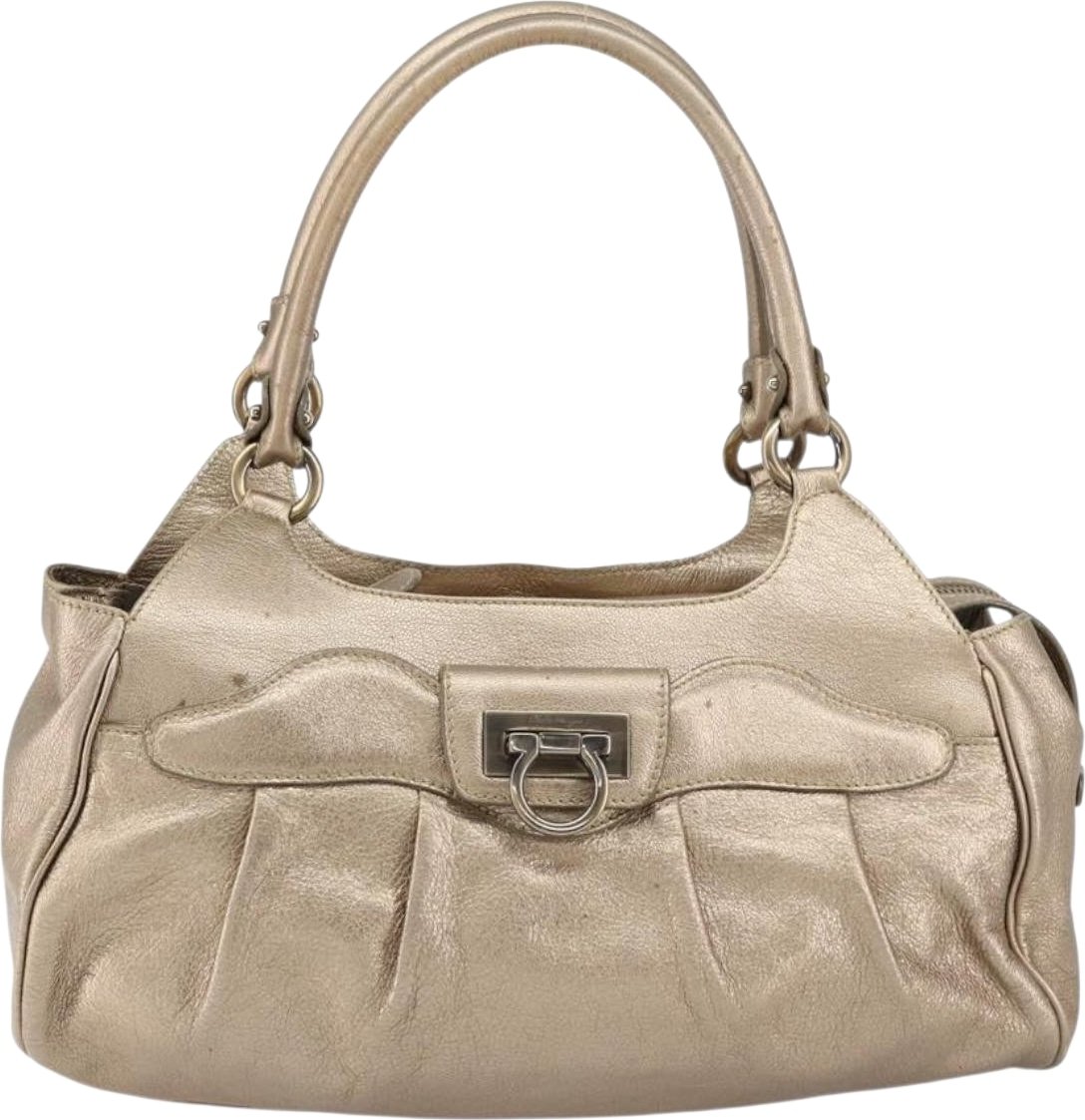 Salvatore Ferragamo Gancini Zip Leather Medium