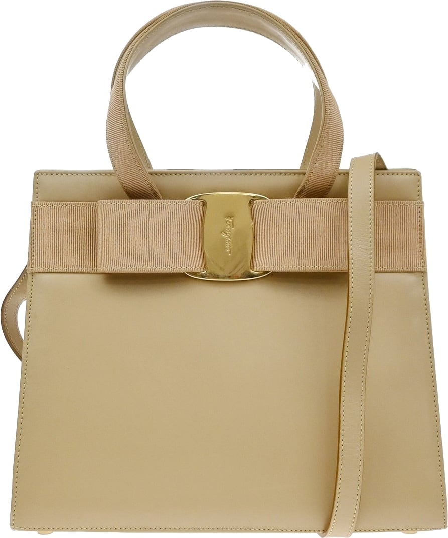 Salvatore Ferragamo Convertible Vara Bow Leather Small