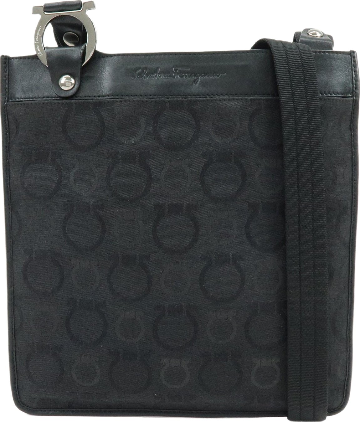 Salvatore Ferragamo Gancini Canvas and Leather