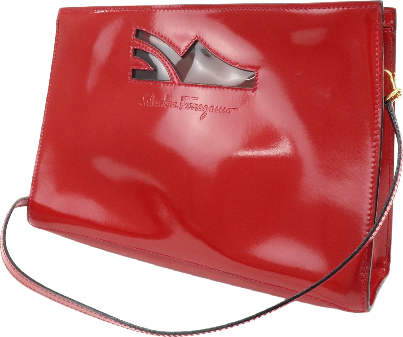 Salvatore Ferragamo Shoulder Bag Patent Leather