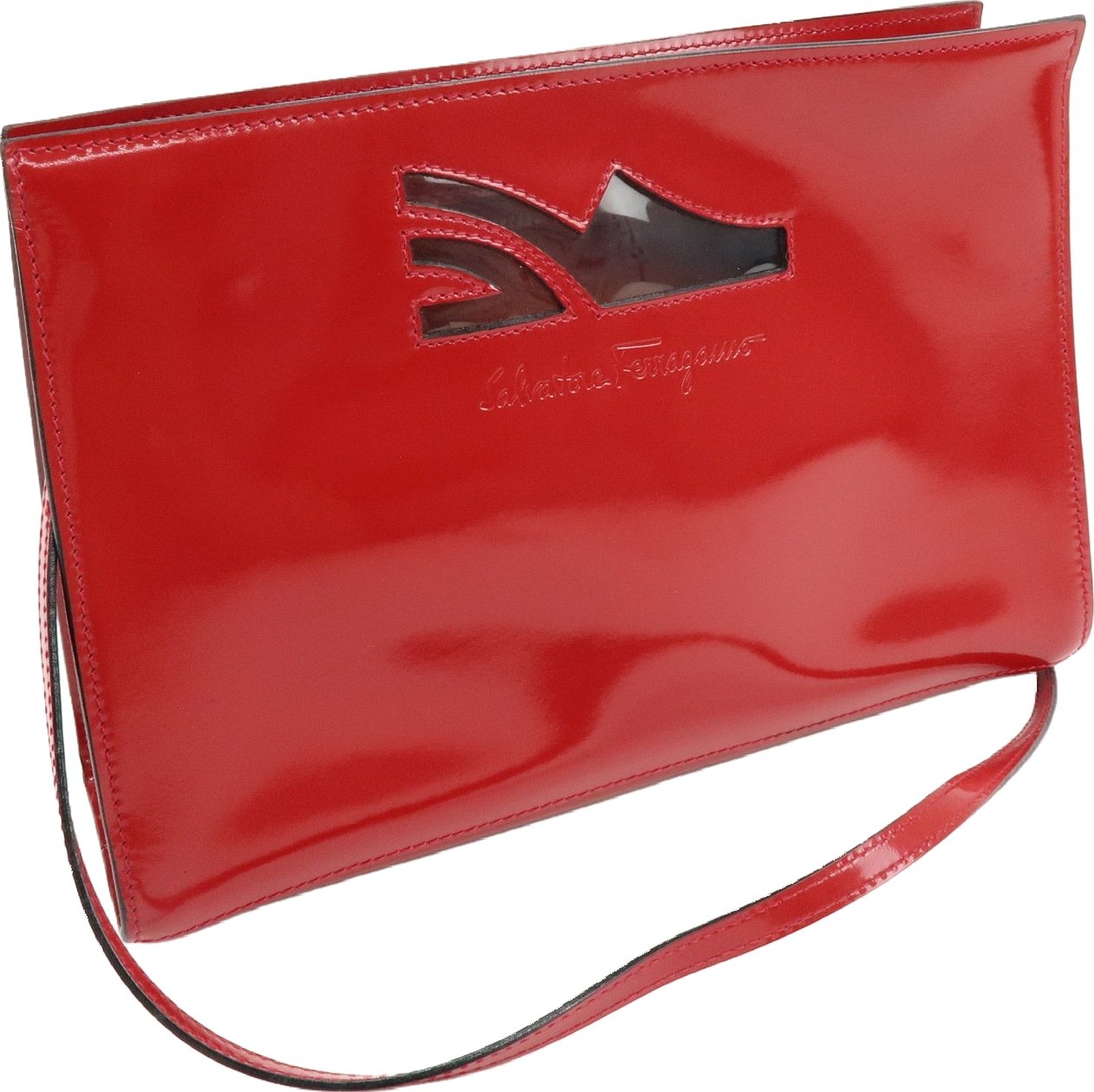 Salvatore Ferragamo Shoulder Bag Patent Leather