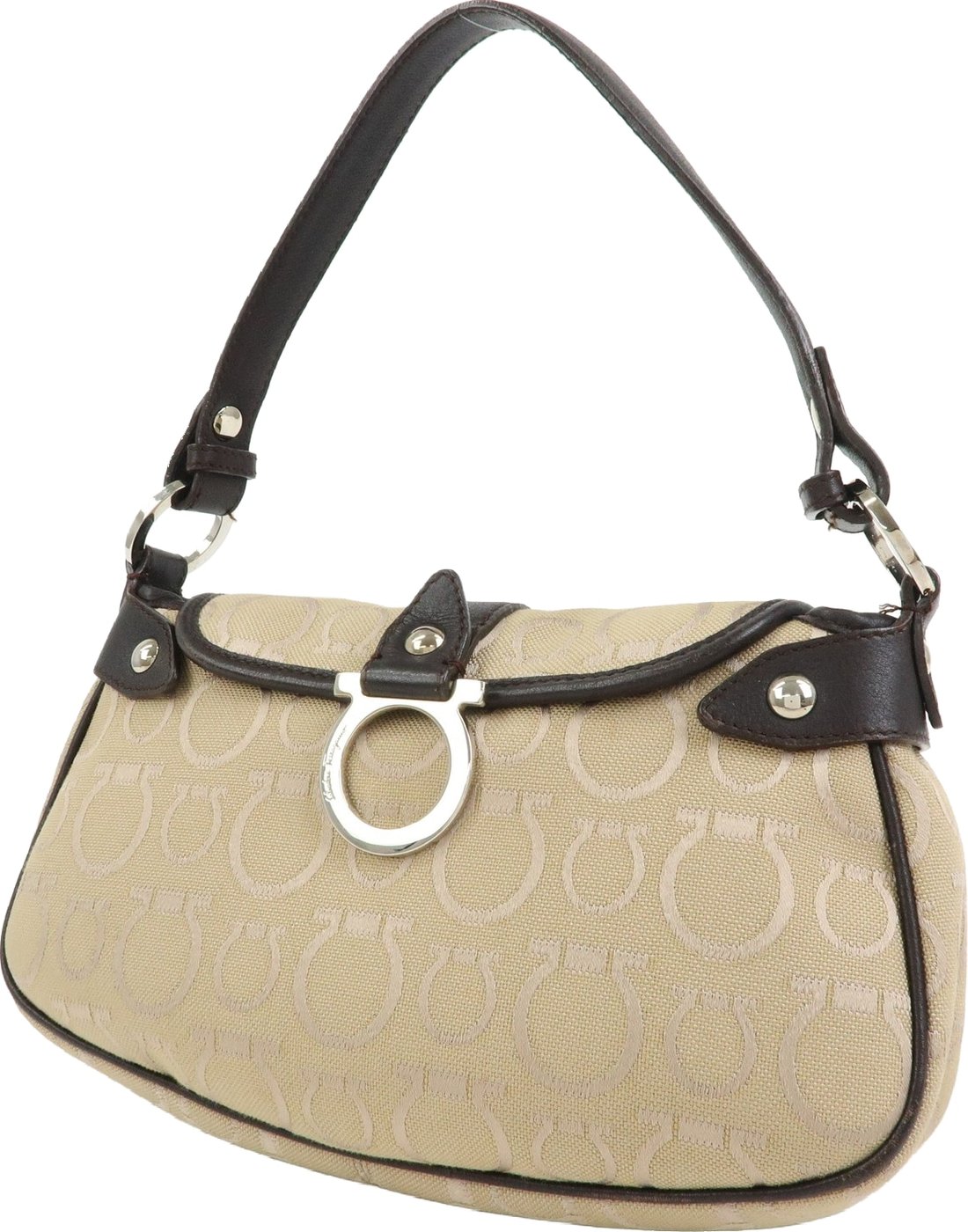 Salvatore Ferragamo Gancini Handle Leather Large