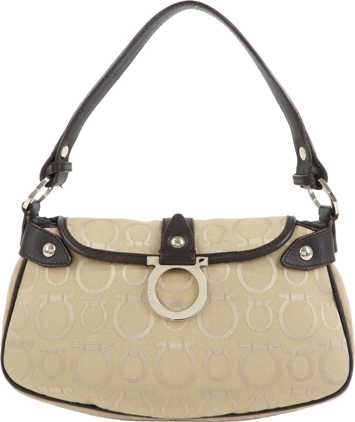Salvatore Ferragamo Gancini Handle Leather Large