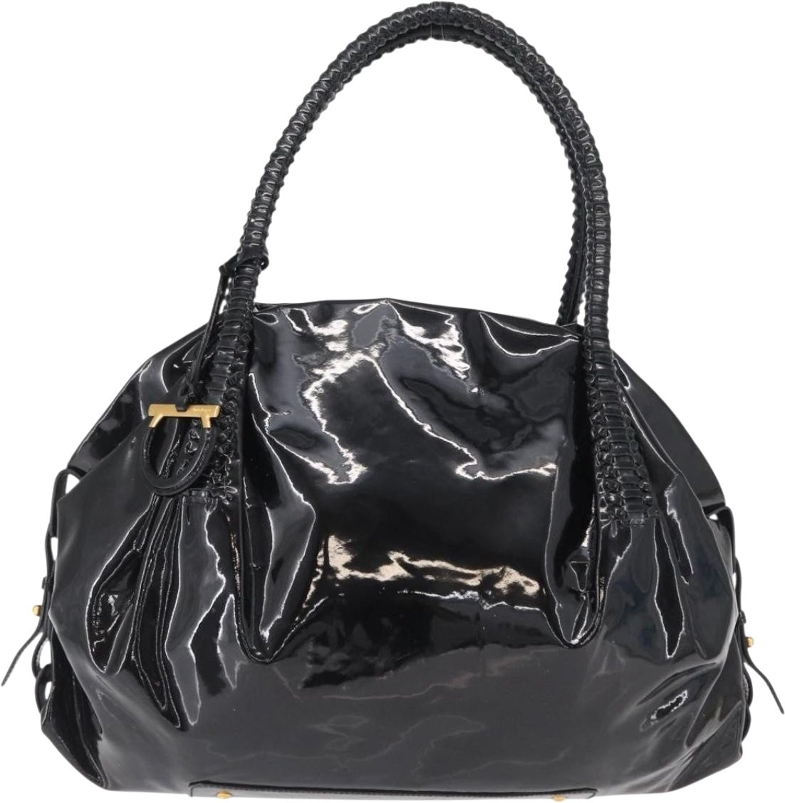 Salvatore Ferragamo Gancini Tote Patent Leather