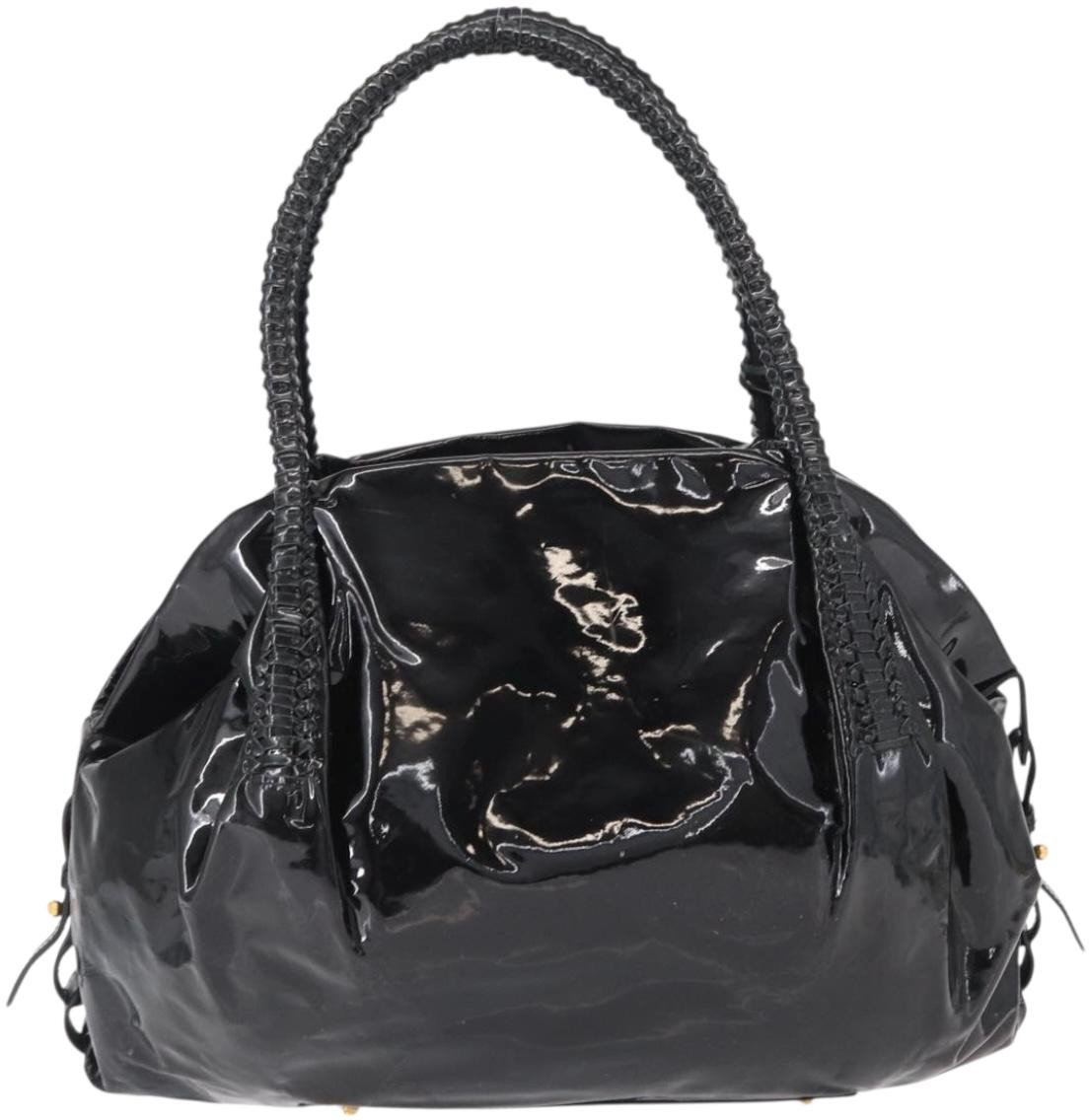 Salvatore Ferragamo Gancini Tote Patent Leather