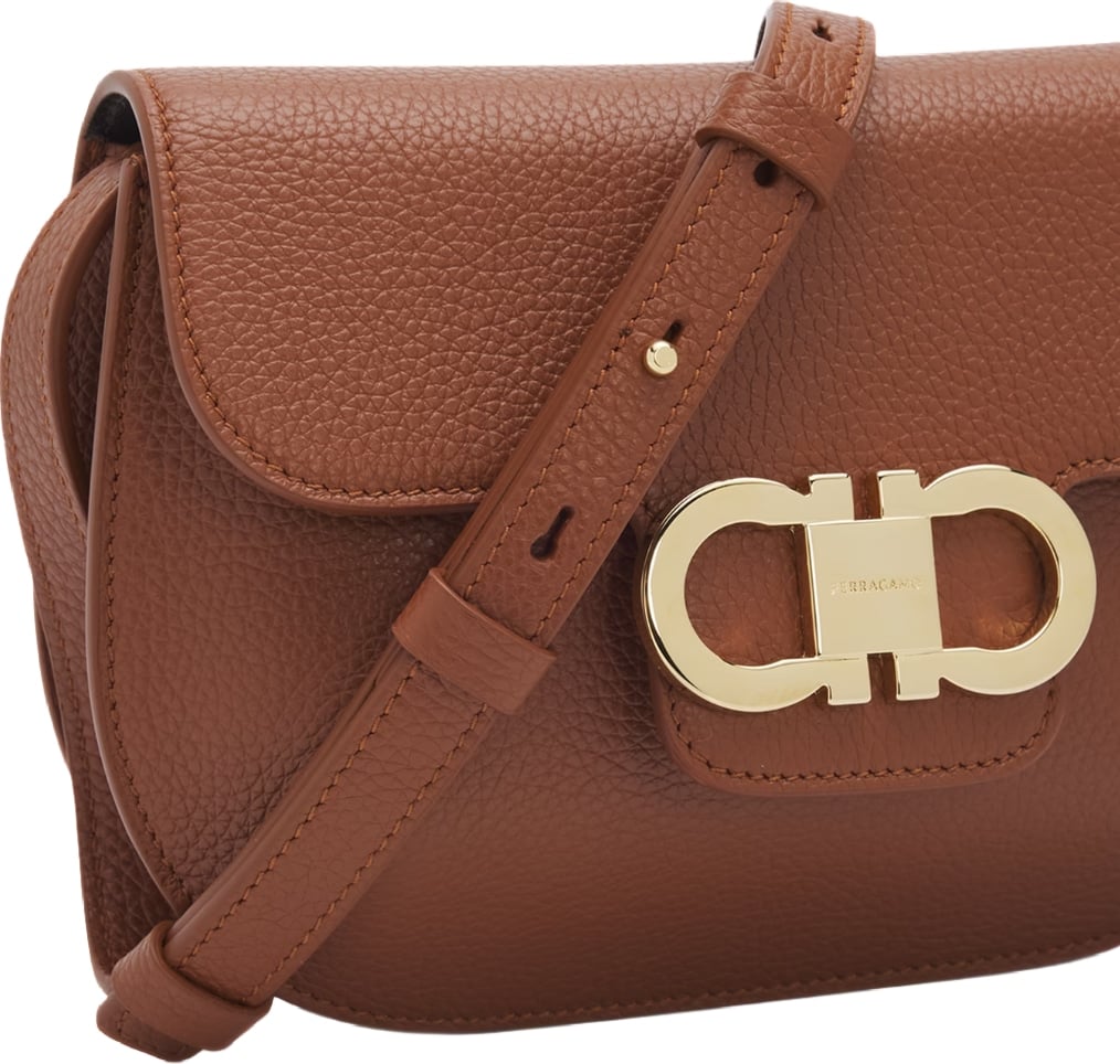 Salvatore Ferragamo Lizzy Gancini Leather Crossbody Bag