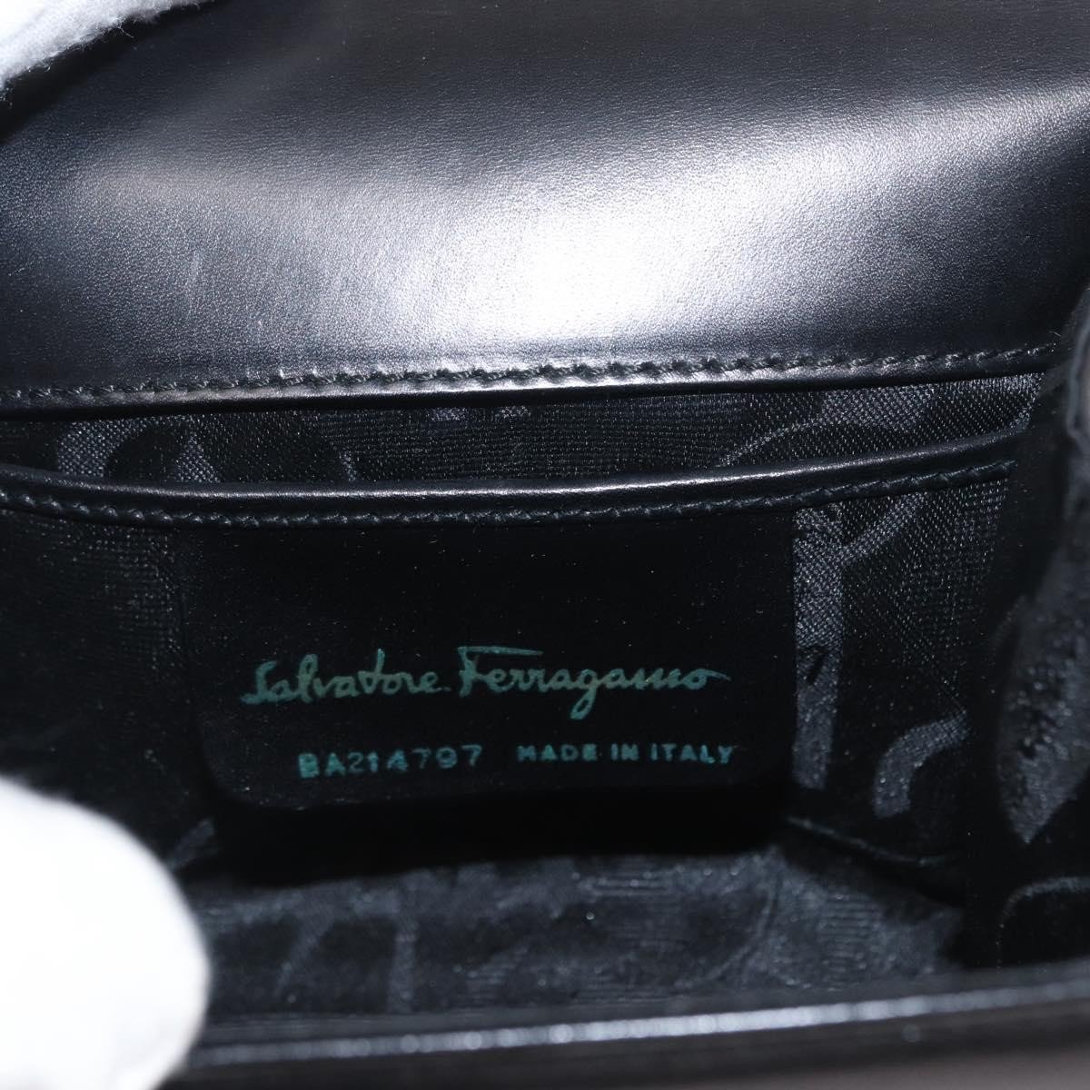 Salvatore Ferragamo Gancini Flap Woven Leather Small