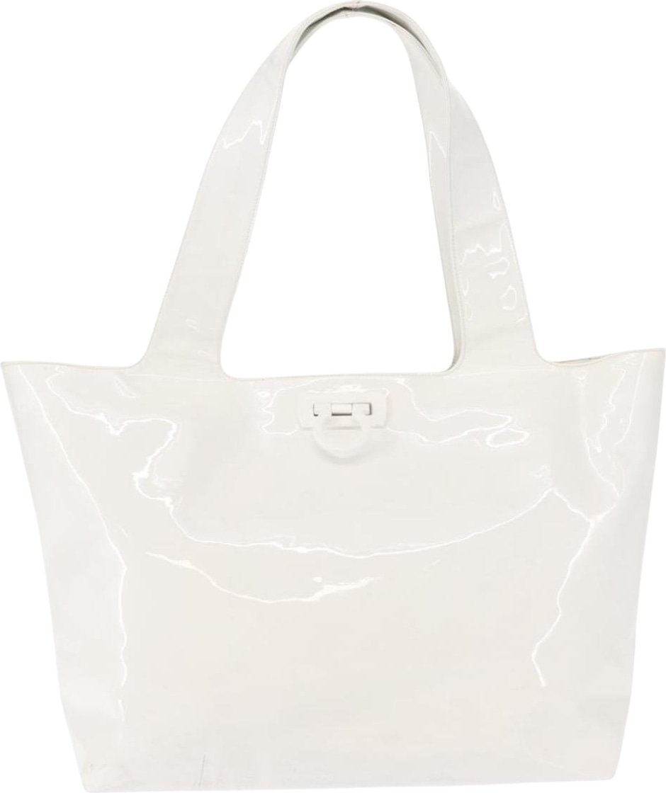 Salvatore Ferragamo Gancini Tote Patent Leather