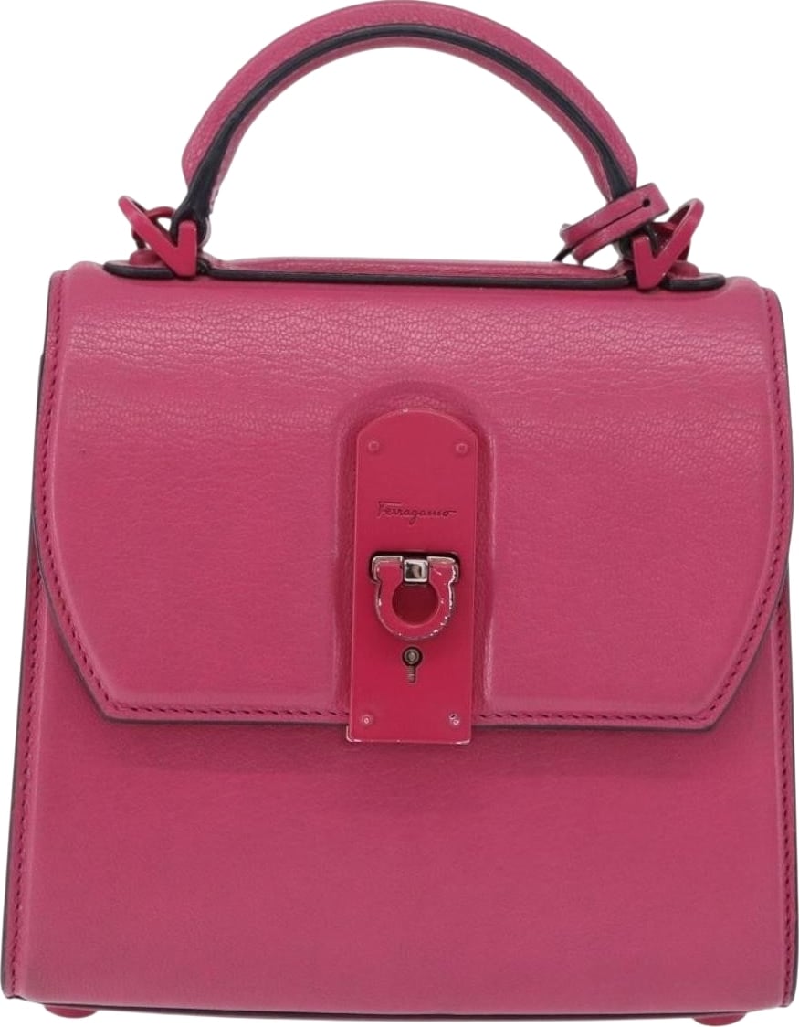 Salvatore Ferragamo Boxyz Top Handle Leather Small