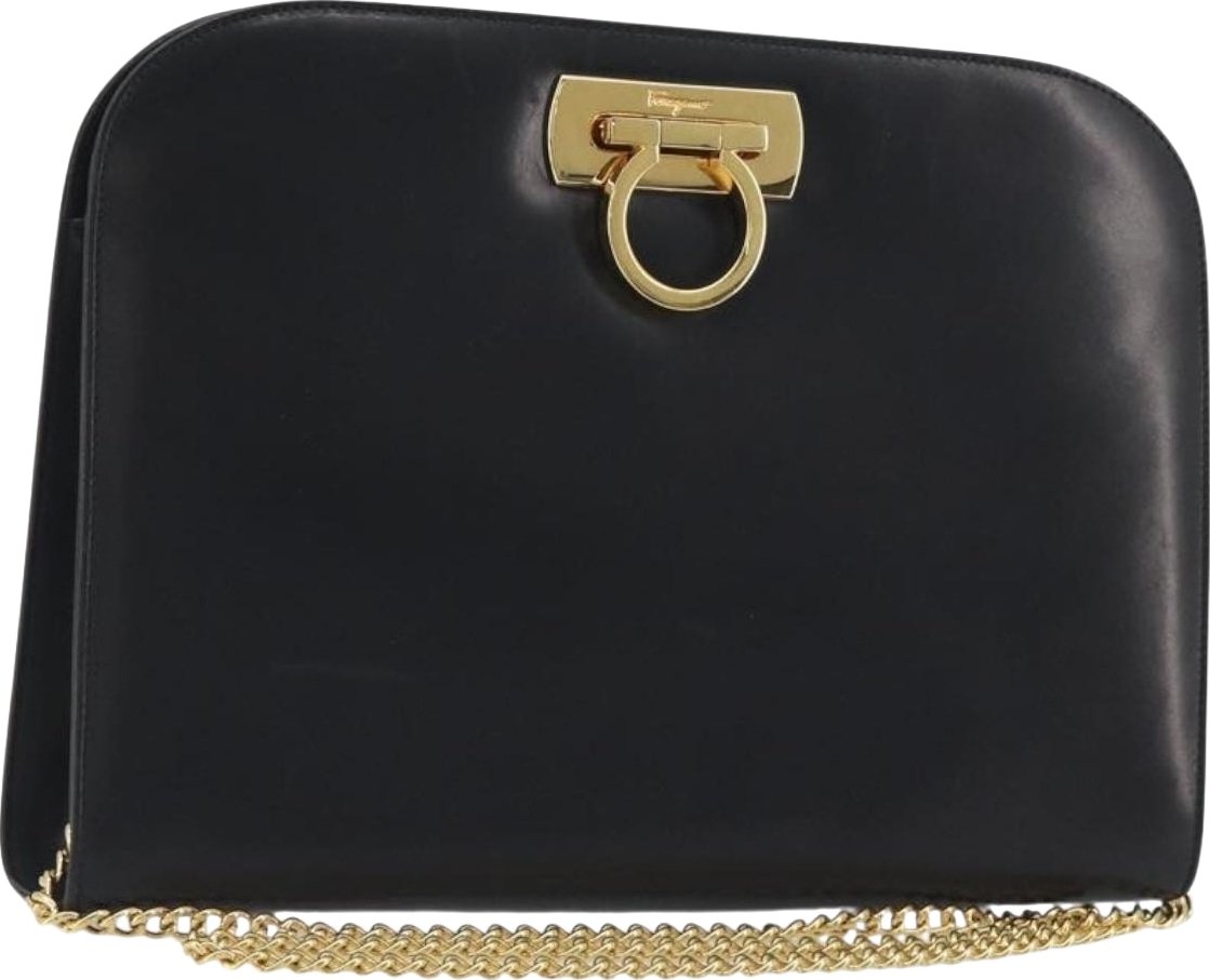 Salvatore Ferragamo Vintage Gancini Chain Leather Medium