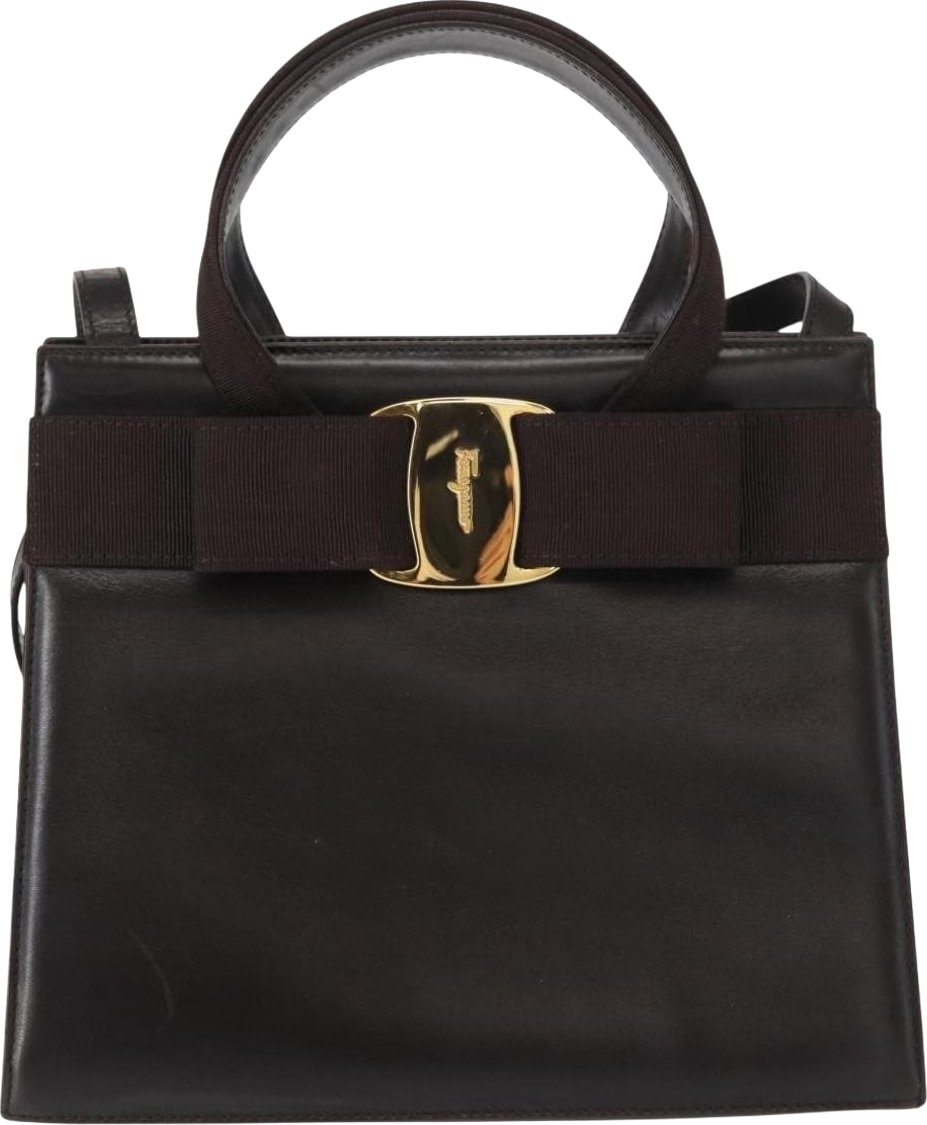 Salvatore Ferragamo Convertible Vara Bow Leather Small