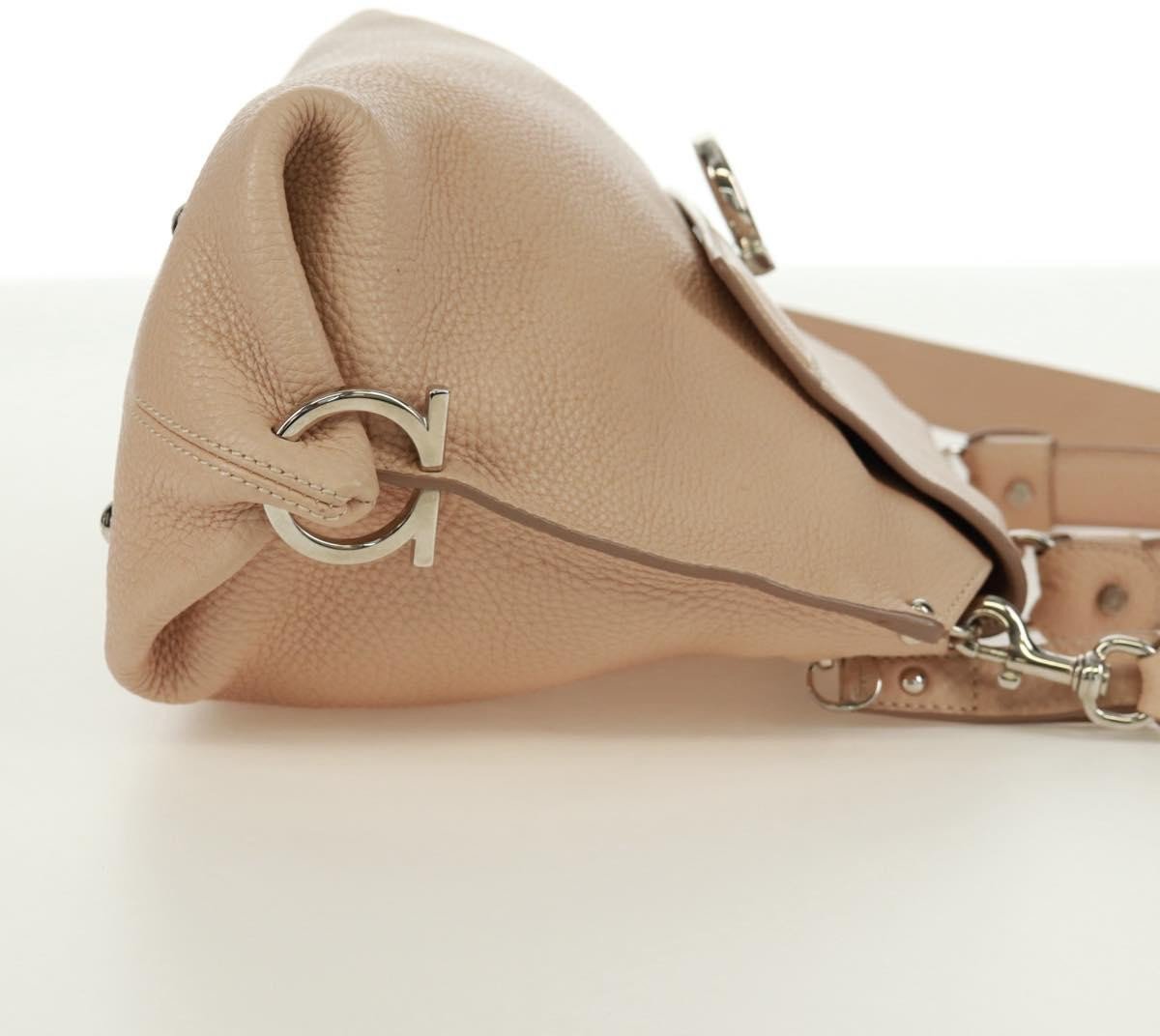 Salvatore Ferragamo Sofia Satchel Grainy Leather Large