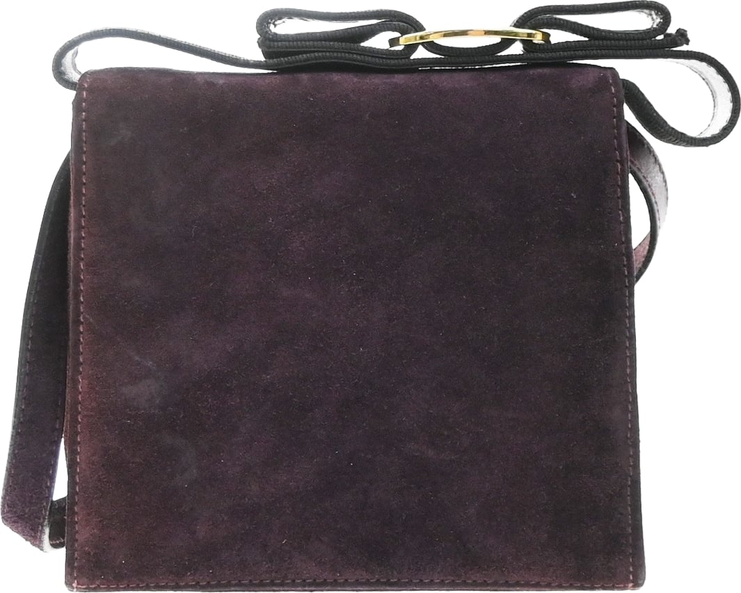 Salvatore Ferragamo Vintage Vara Bow Handle Shoulder Suede Mini
