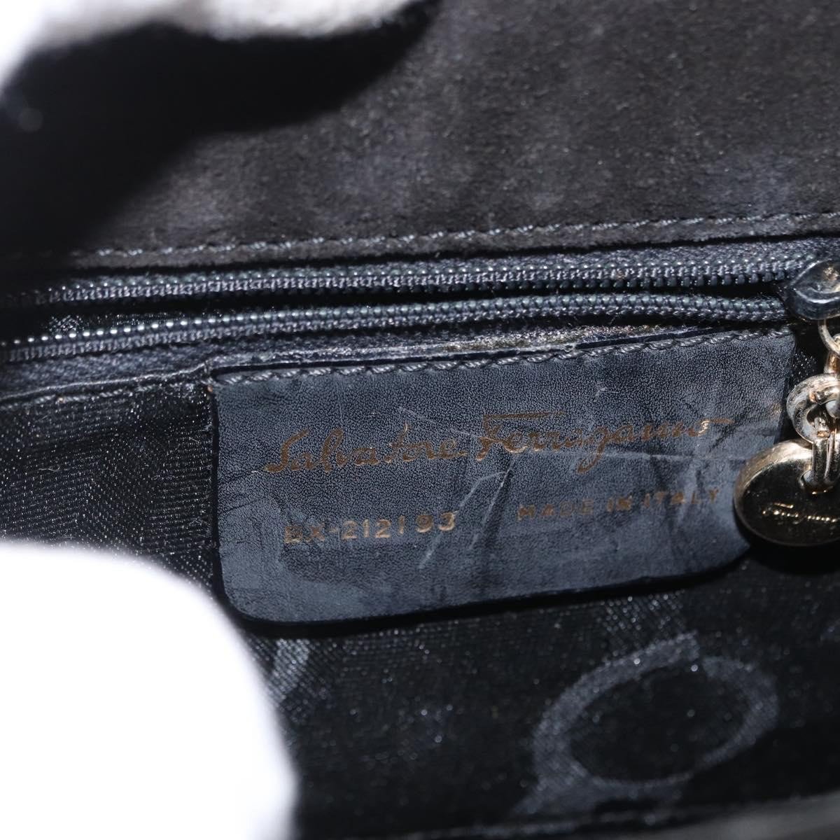 Salvatore Ferragamo Gancini Convertible Top Handle Patent Leather