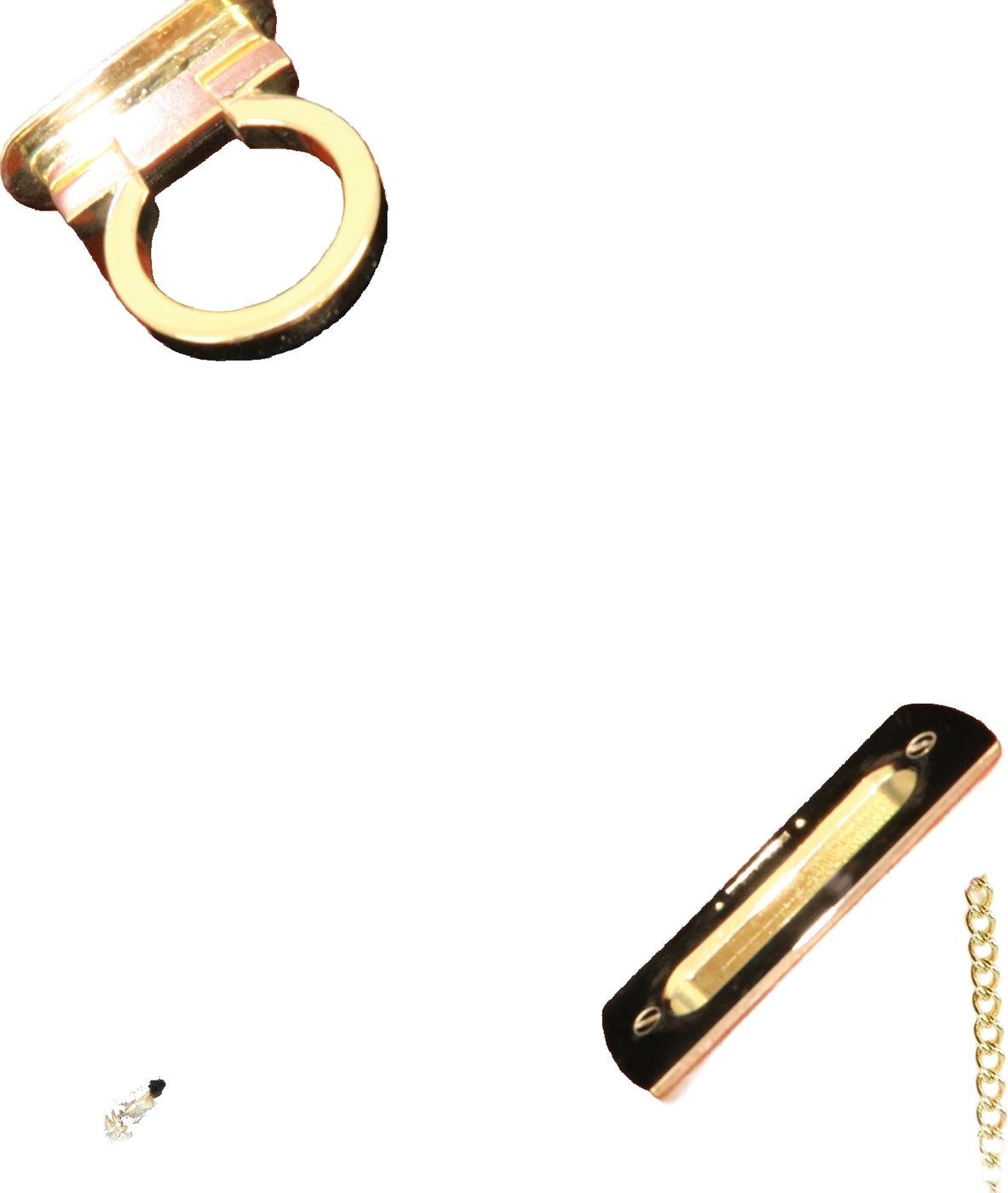Salvatore Ferragamo Vintage Gancini Chain Leather Small